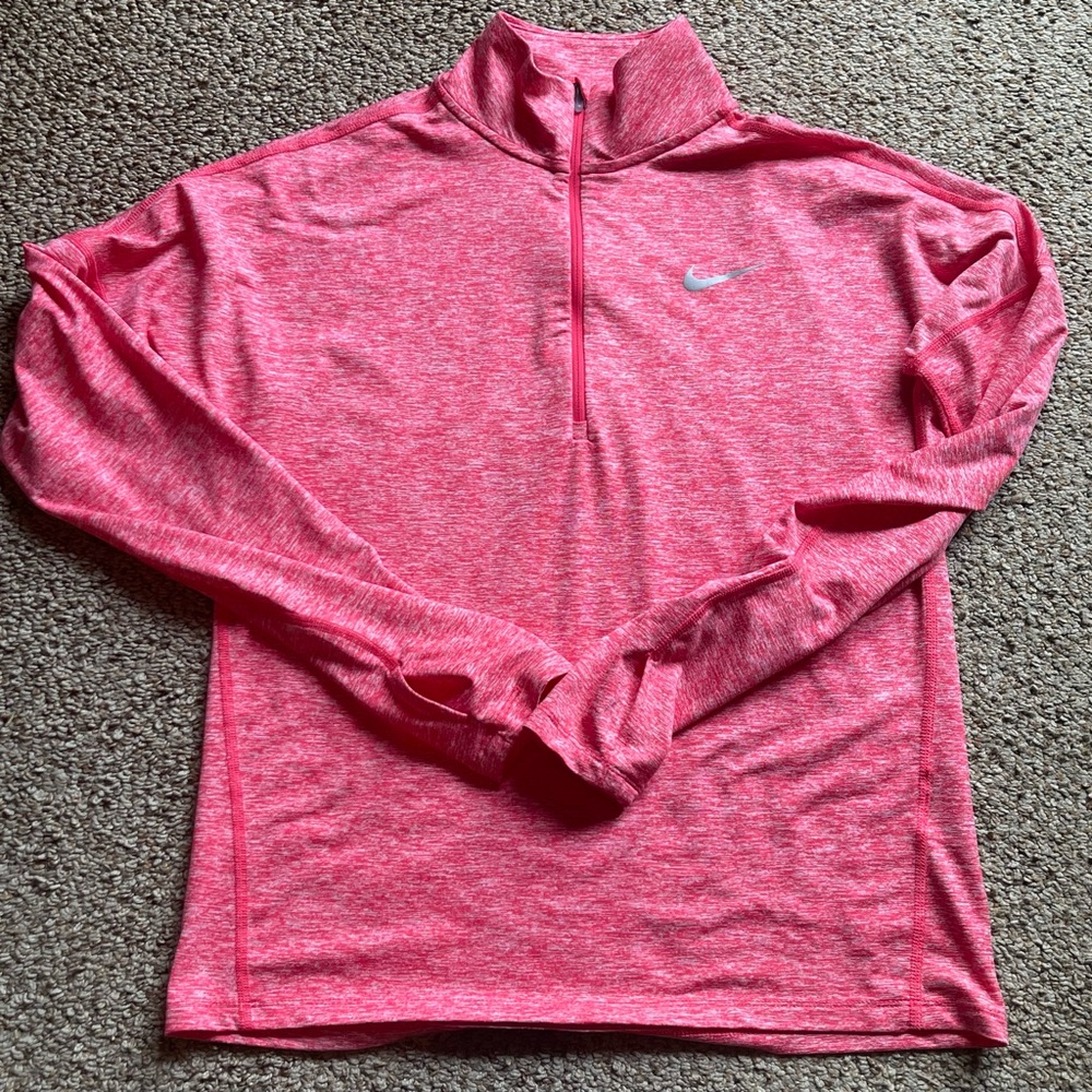 Nike Running Women’s 3/4 Zip Pullover with Thumb Holes & Reflectors Size Small